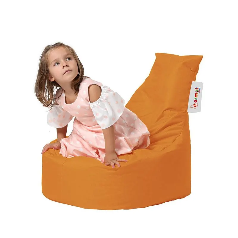 Fotoliu Puf tip Sac pentru Copii, Garden Bean Bag, 70x70x35 cm - Portocaliu