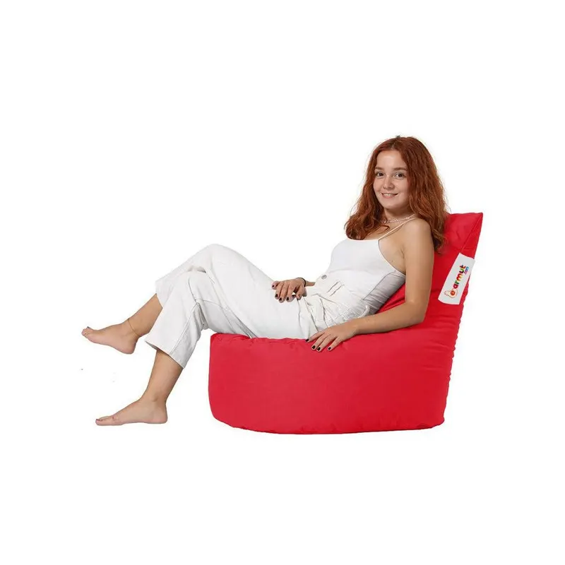 Fotoliu Puf tip Sac pentru Copii, Garden Bean Bag, 70x70x35 cm - Roșu