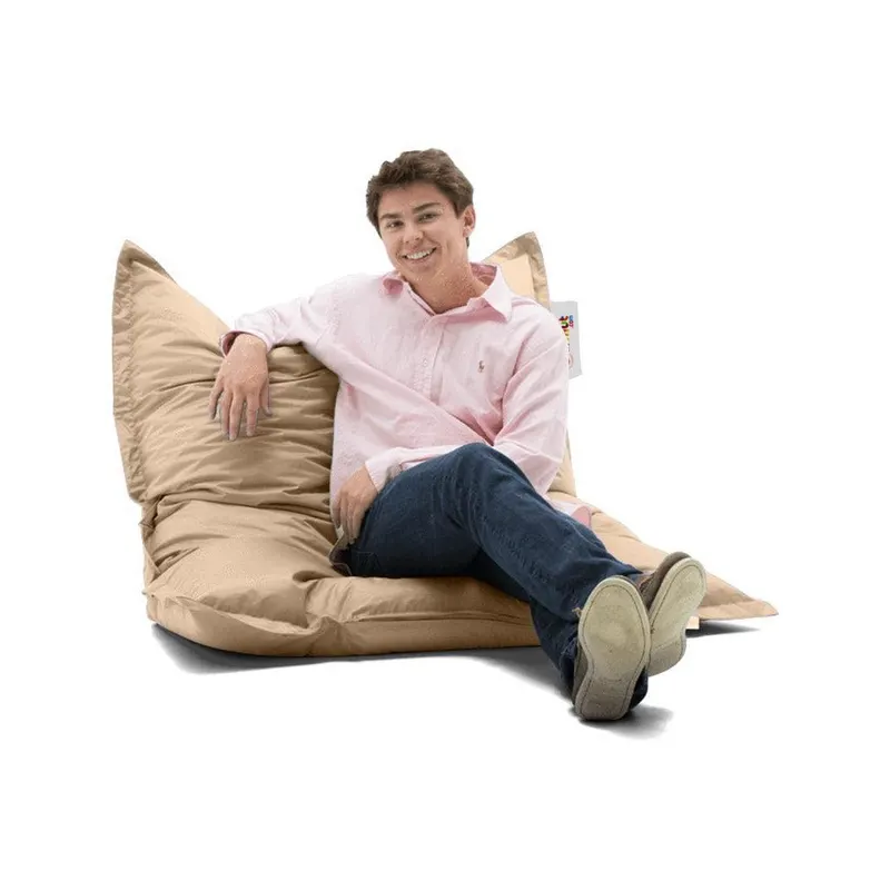 Fotoliu Puf Gradina, Bean Bag, Ferndale, Textil impermeabil, 100x100x20 cm - Maro