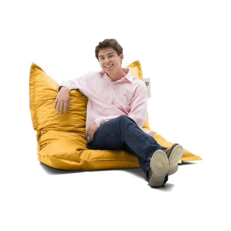 Fotoliu Puf Gradina, Bean Bag, Ferndale, Textil impermeabil, 100x100x20 cm - Galben