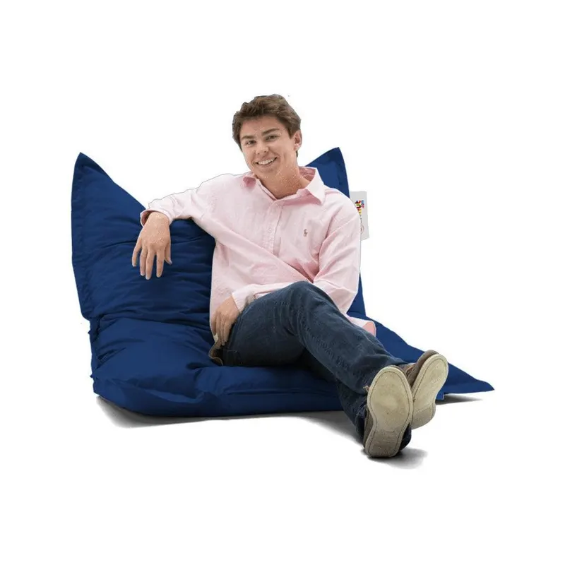 Fotoliu Puf Gradina, Bean Bag, Ferndale, Textil impermeabil, 100x100x20 cm - Albastru inchis