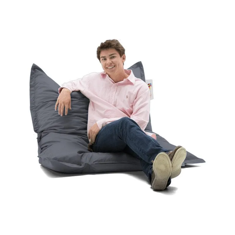 Fotoliu Puf Gradina, Bean Bag, Ferndale, Textil impermeabil, 100x100x20 cm - Gri