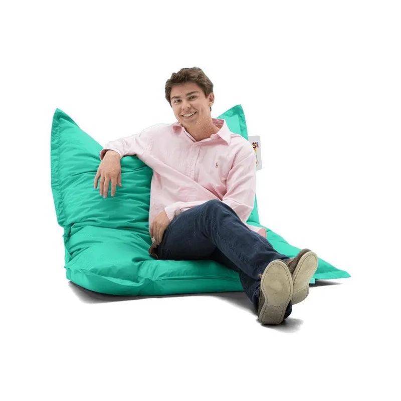 Fotoliu Puf Gradina, Bean Bag, Ferndale, Textil impermeabil, 100x100x20 cm - Turcoaz