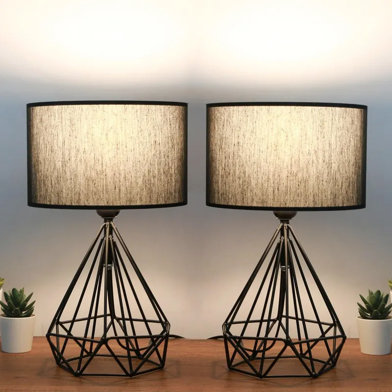 Set Lampă De Masă (2 Bucăți) Taylor, Negru, 24x15x41 cm - Negru