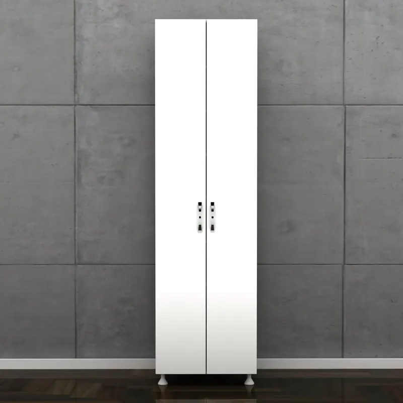 Dulap multifunctional A2622 Home Collection® Diamond, 8 rafturi, 2 Usi, Alb, 50x181x37 cm - Alb