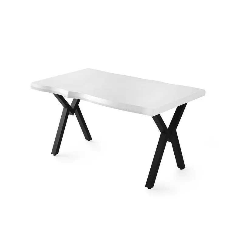 Masa Bucatarie Efor, Nuc - Alb, 140x75x80 cm - Alb