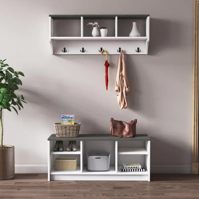 Cuier Neo, Alb, 100x40x22 cm - Alb
