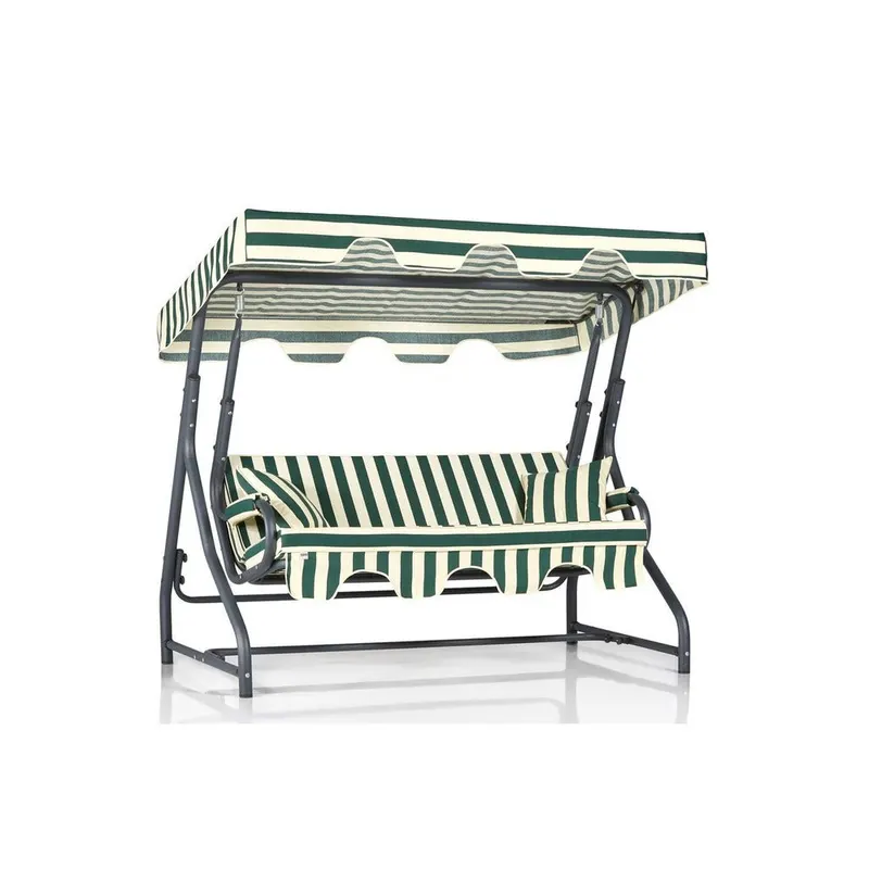 Balansoar de gradina cu 3 locuri Dumrul, Verde, 160x110x50 cm - Verde
