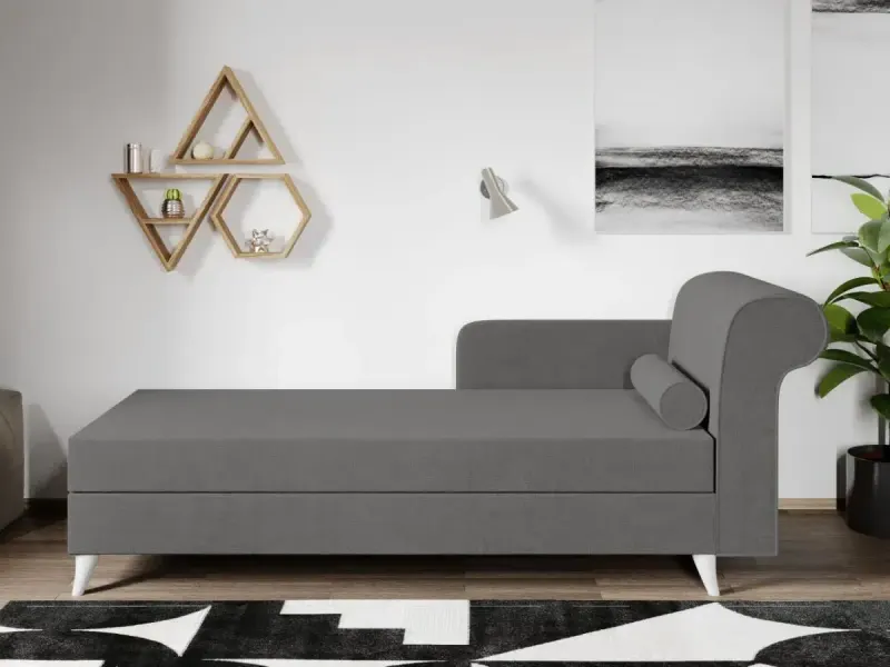 Lichidare Divan colt stanga tapitat Gri Deschis Round Fix