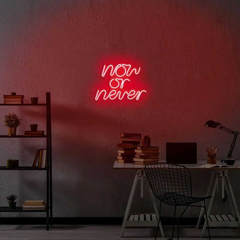 Aplica de Perete Neon Now or Never, 28x22 cm - Rosu