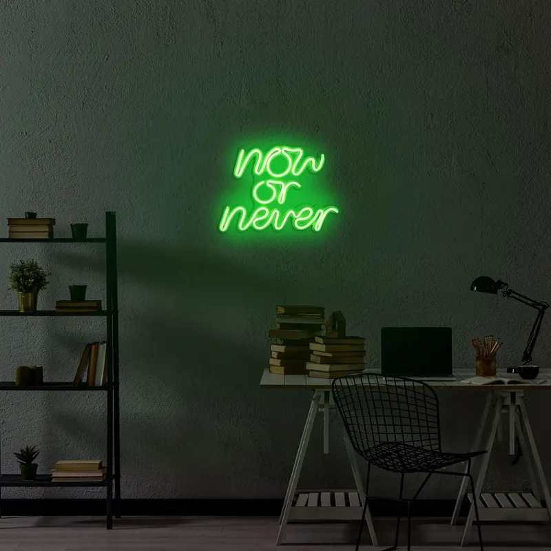 Aplica de Perete Neon Now or Never, 28x22 cm - Verde