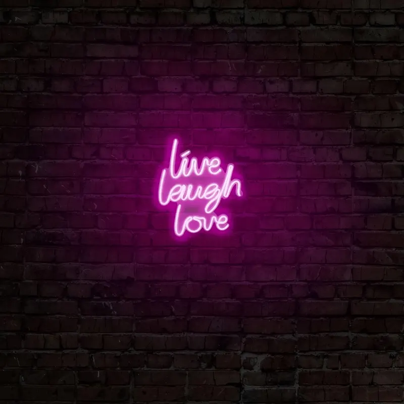 Aplica de Perete Neon Live Laugh Love, 31x36 cm - Roz