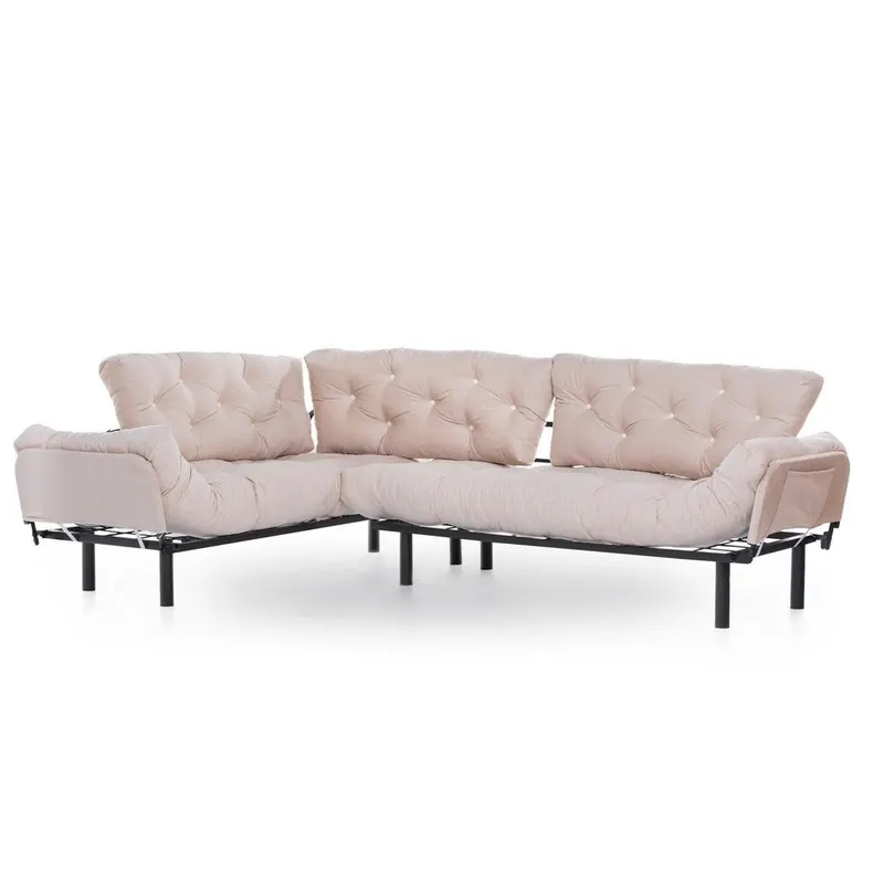 Canapea extensibilă de colț Mocca, interschimbabil, Diverse culori, 147x53x45 cm - Bej