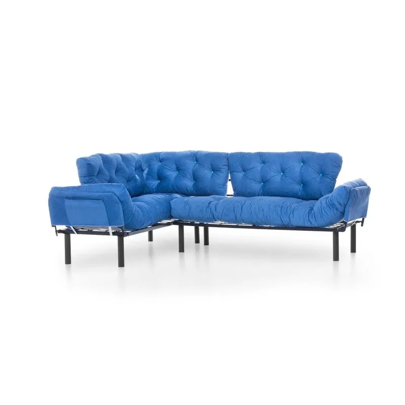 Canapea extensibilă de colț Mocca, interschimbabil, Diverse culori, 147x53x45 cm - Albastru