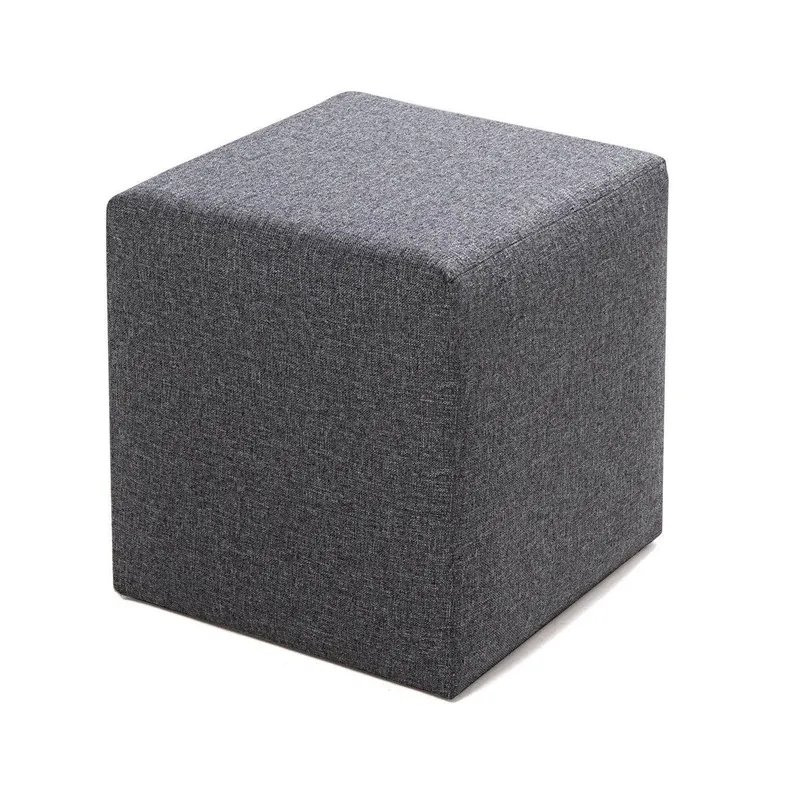 Taburet Bornea, Gri - Maro, 40x42x40 cm - Gri