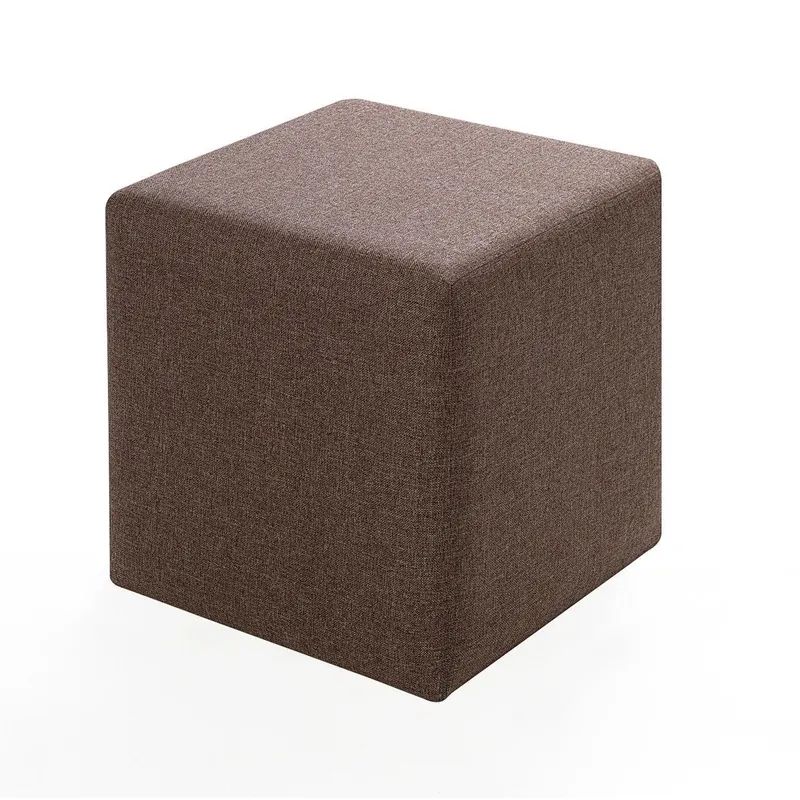 Taburet Bornea, Gri - Maro, 40x42x40 cm - Maro