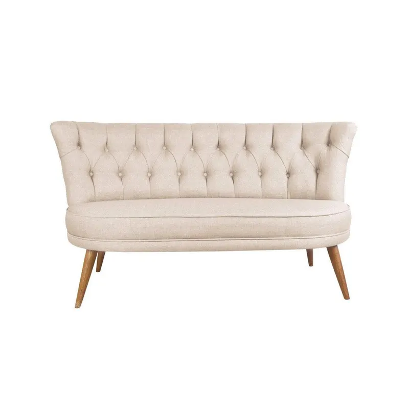 Canapea Fixa cu 2 Locuri Richland Loveseat, 140x71x80 cm - Crem