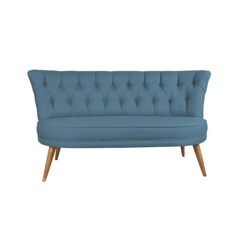 Canapea Fixa cu 2 Locuri Richland Loveseat, 140x71x80 cm - Albastru