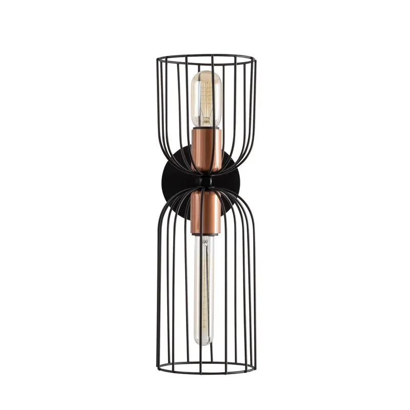 Aplica de perete Nezgep, Negru, 14x14x45 cm - Negru