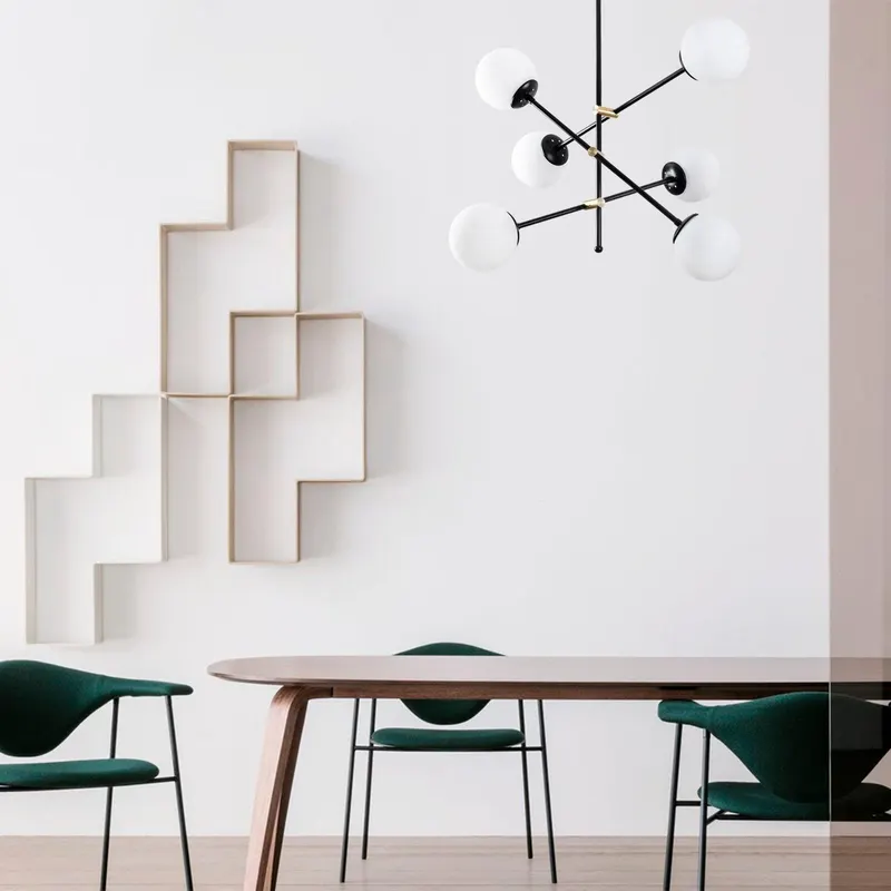 Lustra Lumik, Negru, 82x82x76 cm - Negru