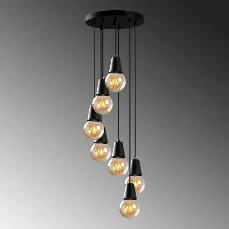 Lustra Candelabra, Negru, 50x50x104 cm - Negru