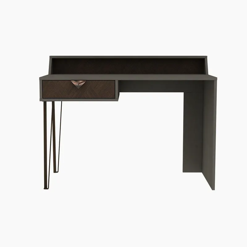 Birou Linea, Gri Inchis/Maro, 120x76x61 cm - Gri