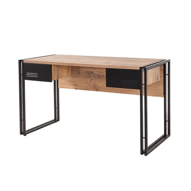 Birou Cosmo, Sonoma - Negru, 139x75x60 cm - Natur