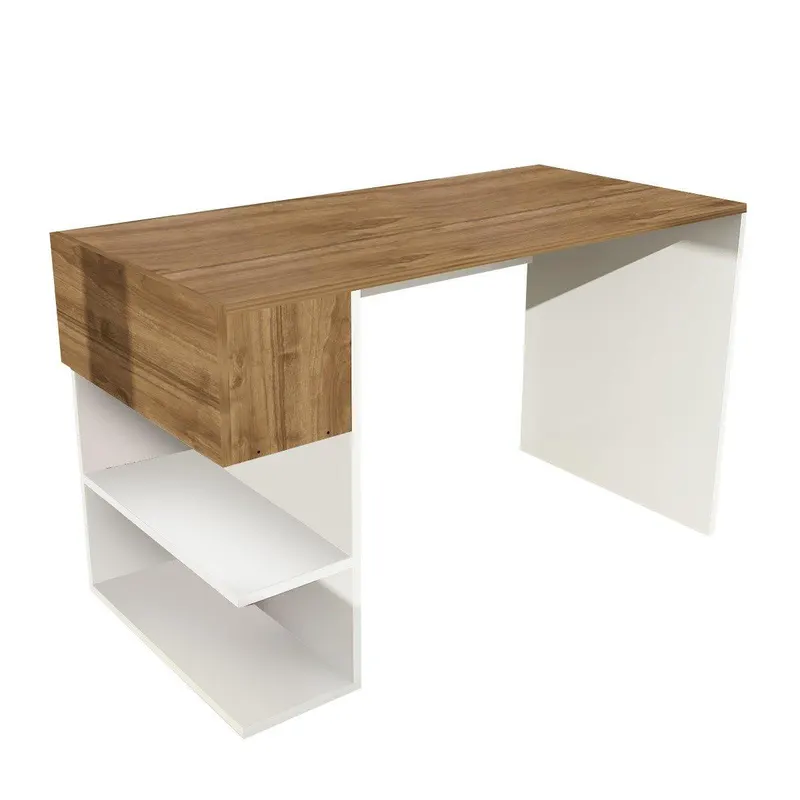 Birou Alphonzo, Alb - Nuc, 122x74x60 cm - Nuc