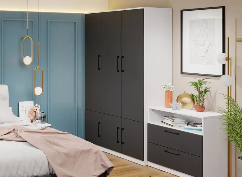 Dulap Benjamin Gri / Alb – C123/03 — imaginea 3