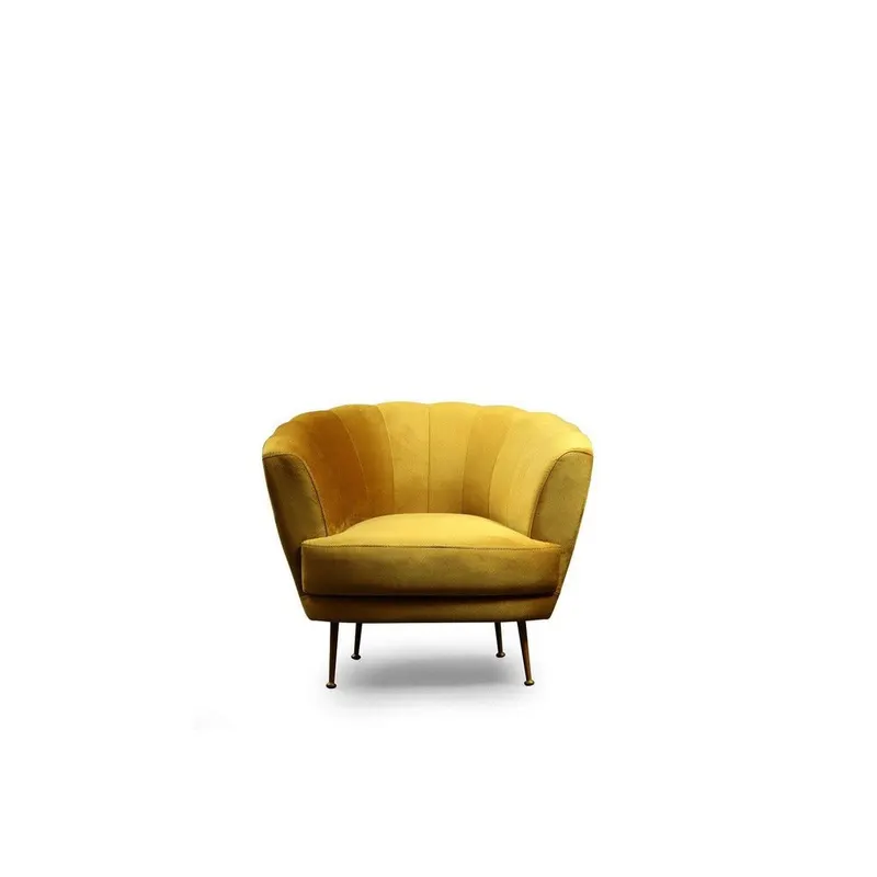 Fotoliu Daisy, Galben muştar, 97x93x84 cm - Galben
