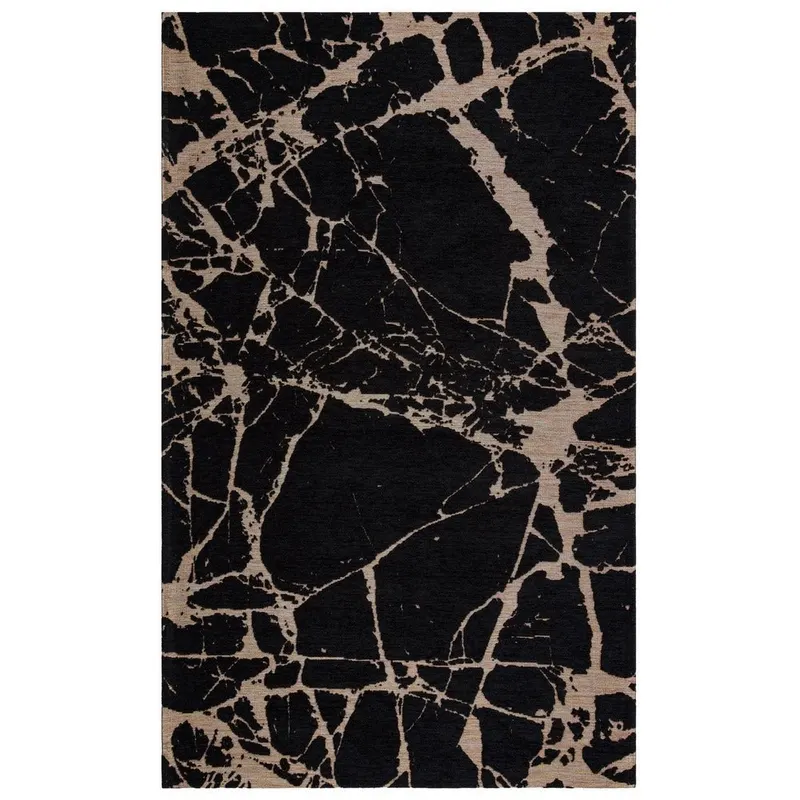 Covor de living / dormitor Maze Home Smart, Negru - Auriu (diverse dimensiuni), 120x180 cm - 160 x 230 / Negru