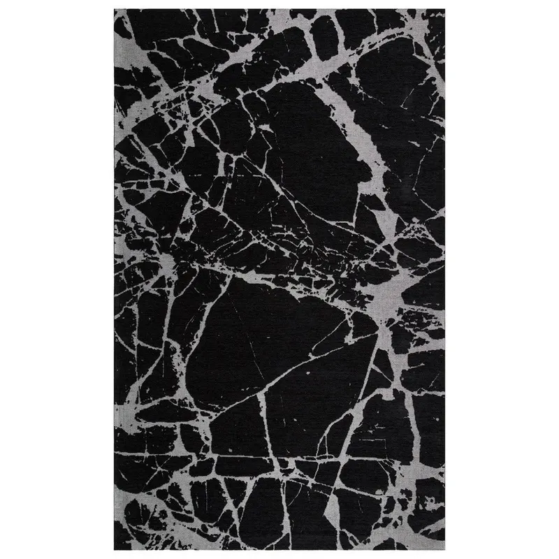 Covor de living / dormitor Maze Home Smart, Gri - Negru (diverse dimensiuni), 120x180 cm - 160 x 230 / Negru