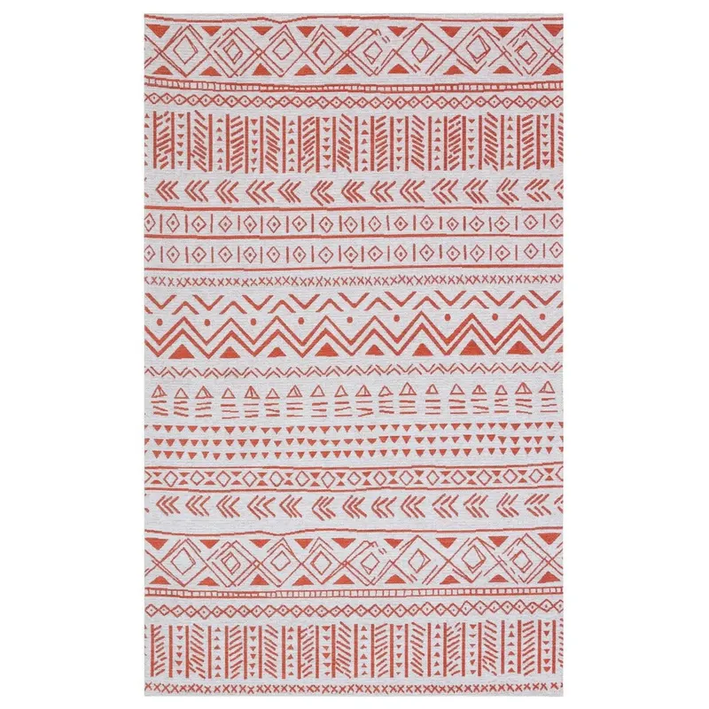 Covor de living / dormitor Maze Home Palma Lavabil, Gri - Rosu (diverse dimensiuni), 80x150 cm - 160 x 230 / Roz
