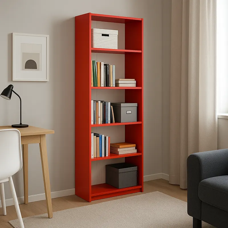 Biblioteca KTP-350-BB-1 Home Collection® Modern, 5 rafturi, 64x182x26 cm - Rosu