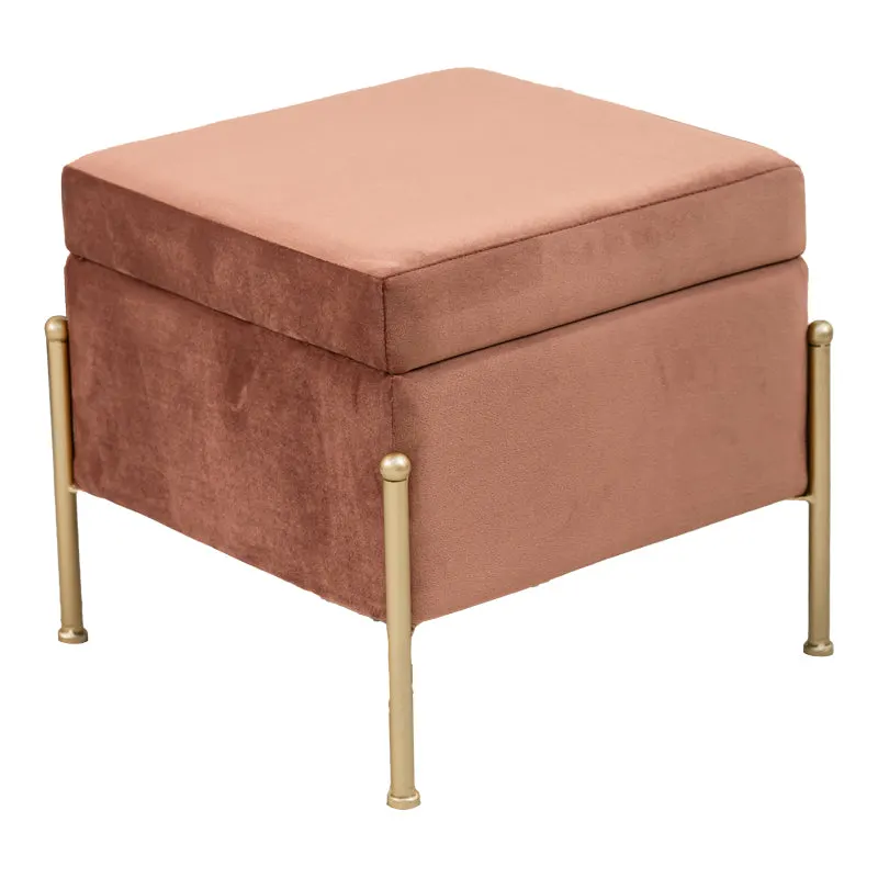 Taburet cu spatiu depozitare Panton  40x40x37 cm - Roz