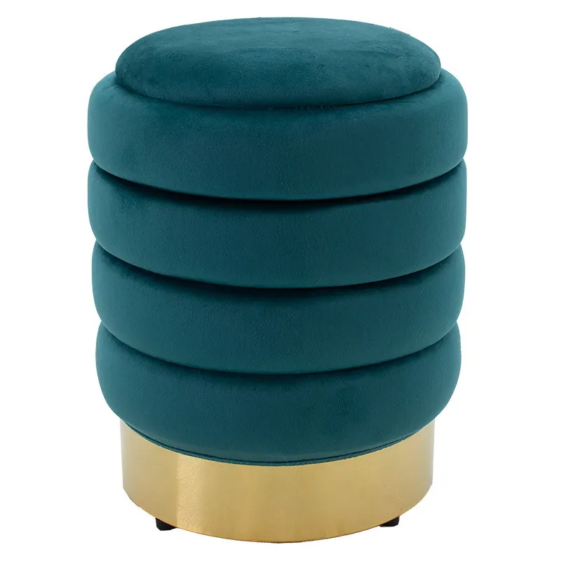 Taburet Dazzle catifea 36x44cm - Verde