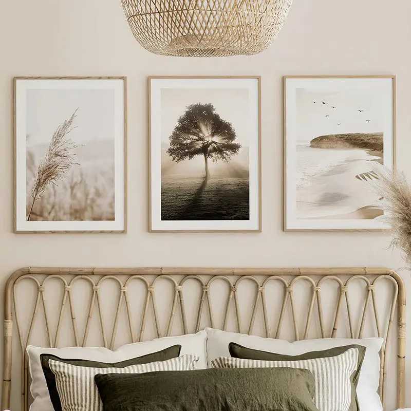 Tablou de perete cu rama Myrith , triptic, print digital, Stil Modern, Dimensiuni 33x2x48cm - MULTICOLOR