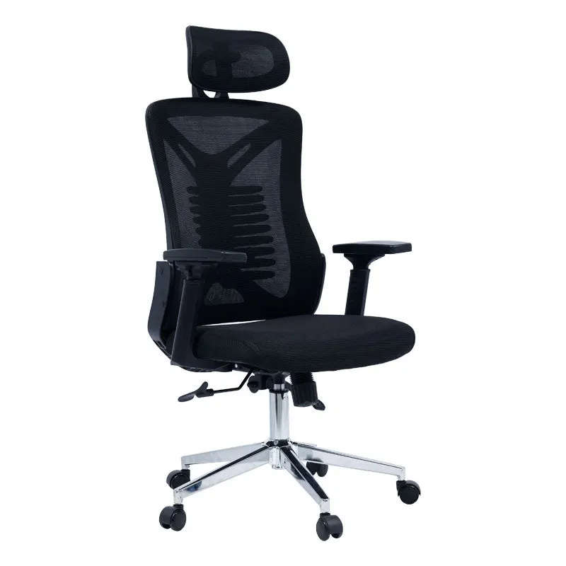 Scaun de birou manager Andrew plasa negru 61 x 65 x 117 cm - Negru