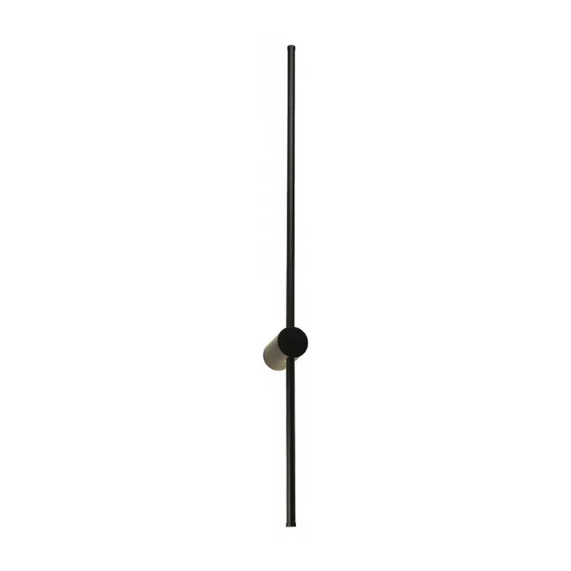 Aplicatie de perete LED cu functie Eftenbo, metal, Negru, 8x80 cm - Negru