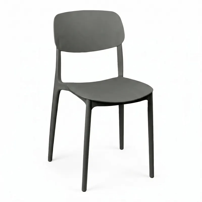 Scaun stivuibil Berdian, mint, polipropilena, Diverse culori, 38x49x79 cm - Gri