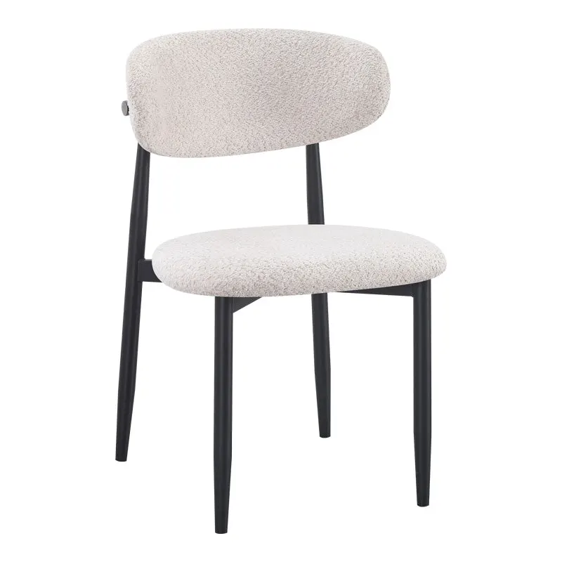 Scaun Folegio, stofa si metal, 50x57x79 cm - Crem