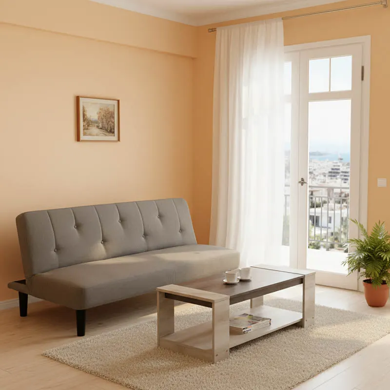 Pachet de mobilier pentru camera de zi pentru studenti, set Caalm de 2 piese, 167x77x73 cm - Multicolor