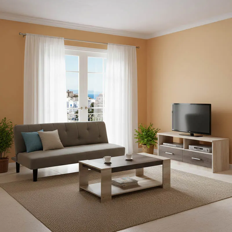 Pachet mobilier camera de zi pentru studenti Reest set de 3 bucati, 167x77x73 cm - Multicolor