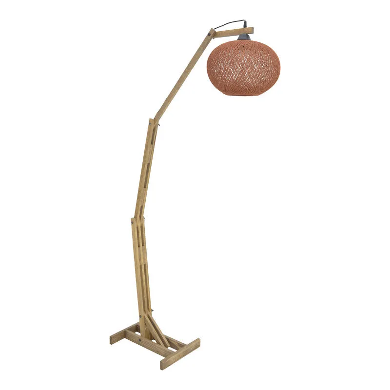 Lampa de podea Gaia din lemn, maro, 20x50x160 cm - Maro