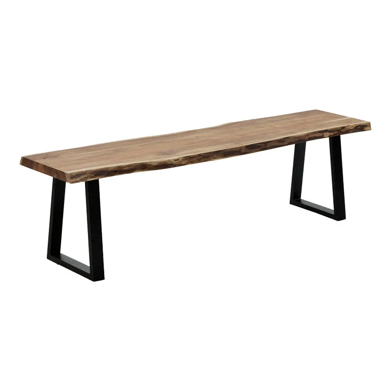 Miles Slim banc din lemn de acacia solid, Natural, 160x40x45 cm - Natur