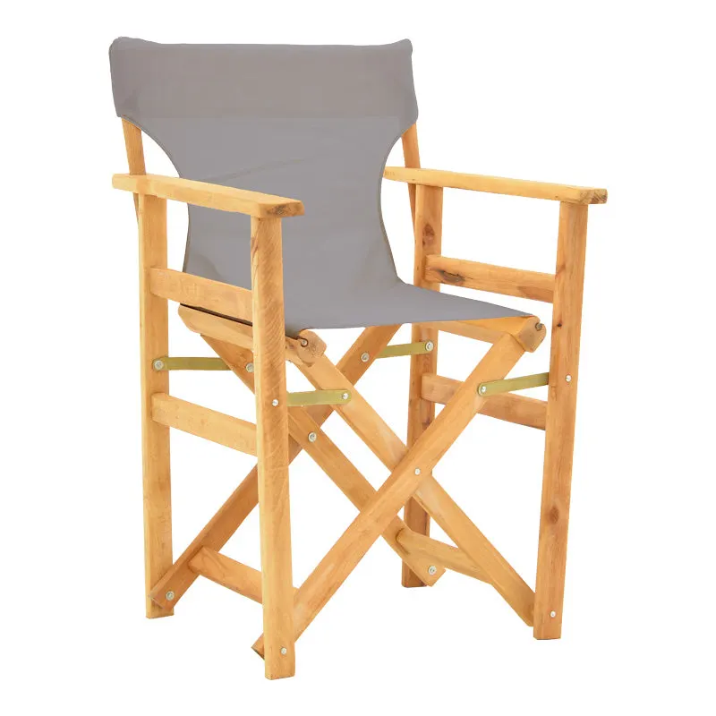 Scaun director Kompa din lemn de fag masiv, Natural - Tesatura Gri Nexus, 54x57 cm - Natur