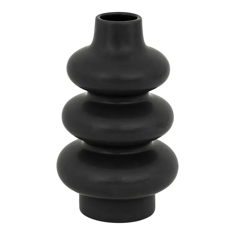 Vaza Zerve, Negru, 15x15x25 cm - Negru