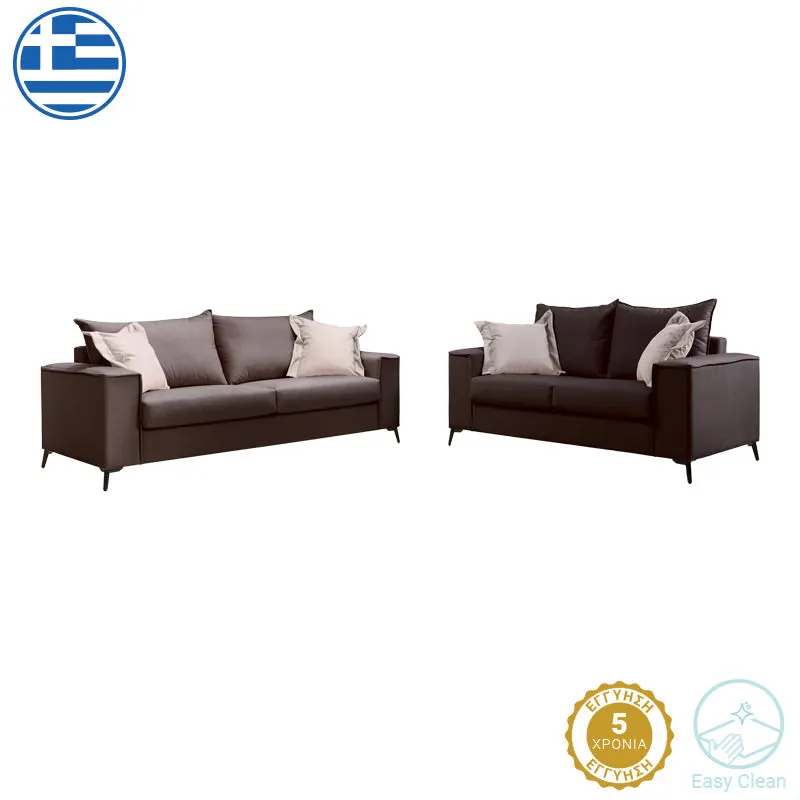 Set 2 canapele cu 2 locuri Verona x2, Gri inchis, 225x93x100 cm - Gri