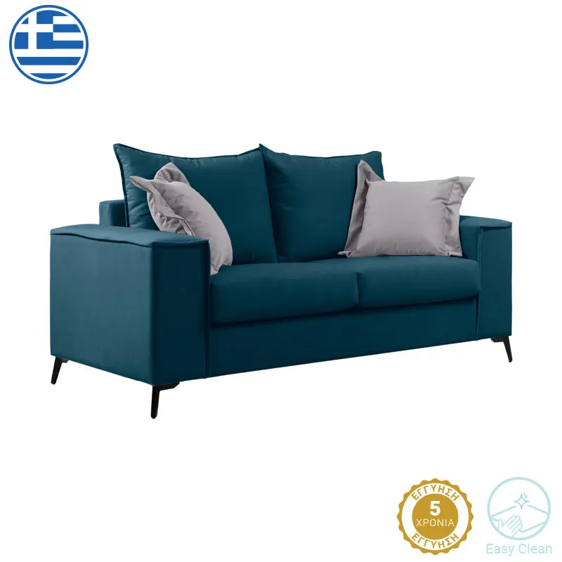 Canapea cu 2 locuri Verona 2, Albastru inchis, 173x93x100 cm - Gri