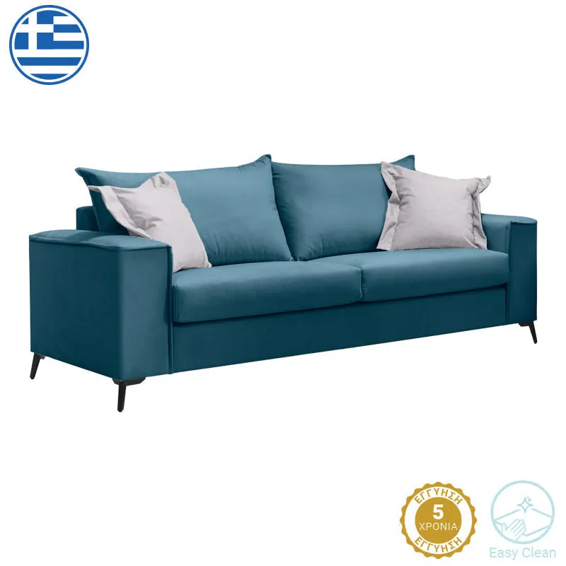 Canapea cu 3 locuri Verona 3 Latte, Bej - Gri, 225x93x100 cm - Gri